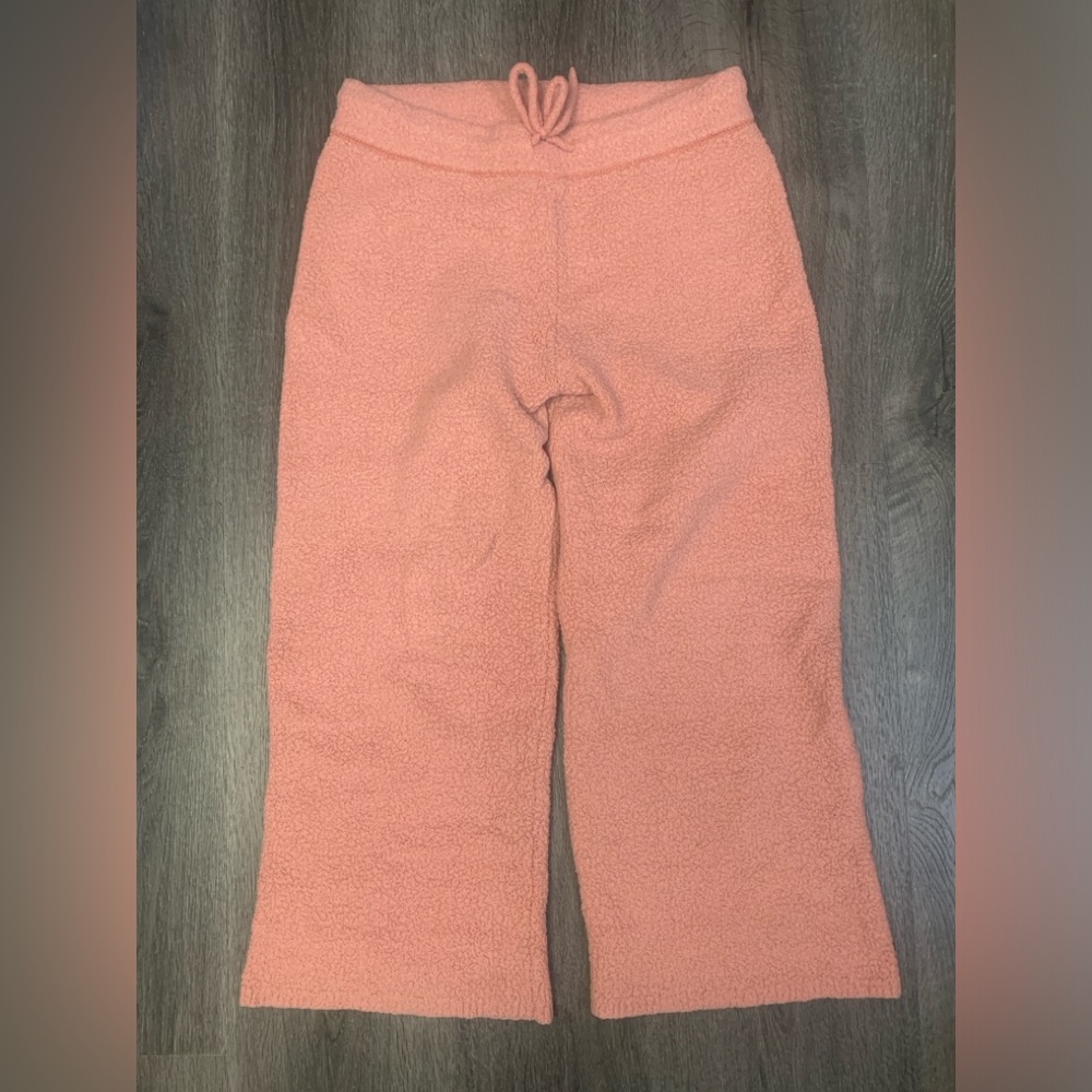 Aerie Womens Just Rosey Marshmallow Sherpa Pajama Lounge Stretch Pants Size XL - Picture 3 of 11